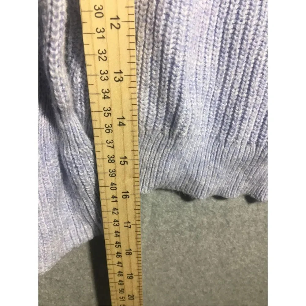 Womens Loft Sweater Ruffle Wrist Casual Mock Neck Winter Feminine Designed - Picture 4 of 5